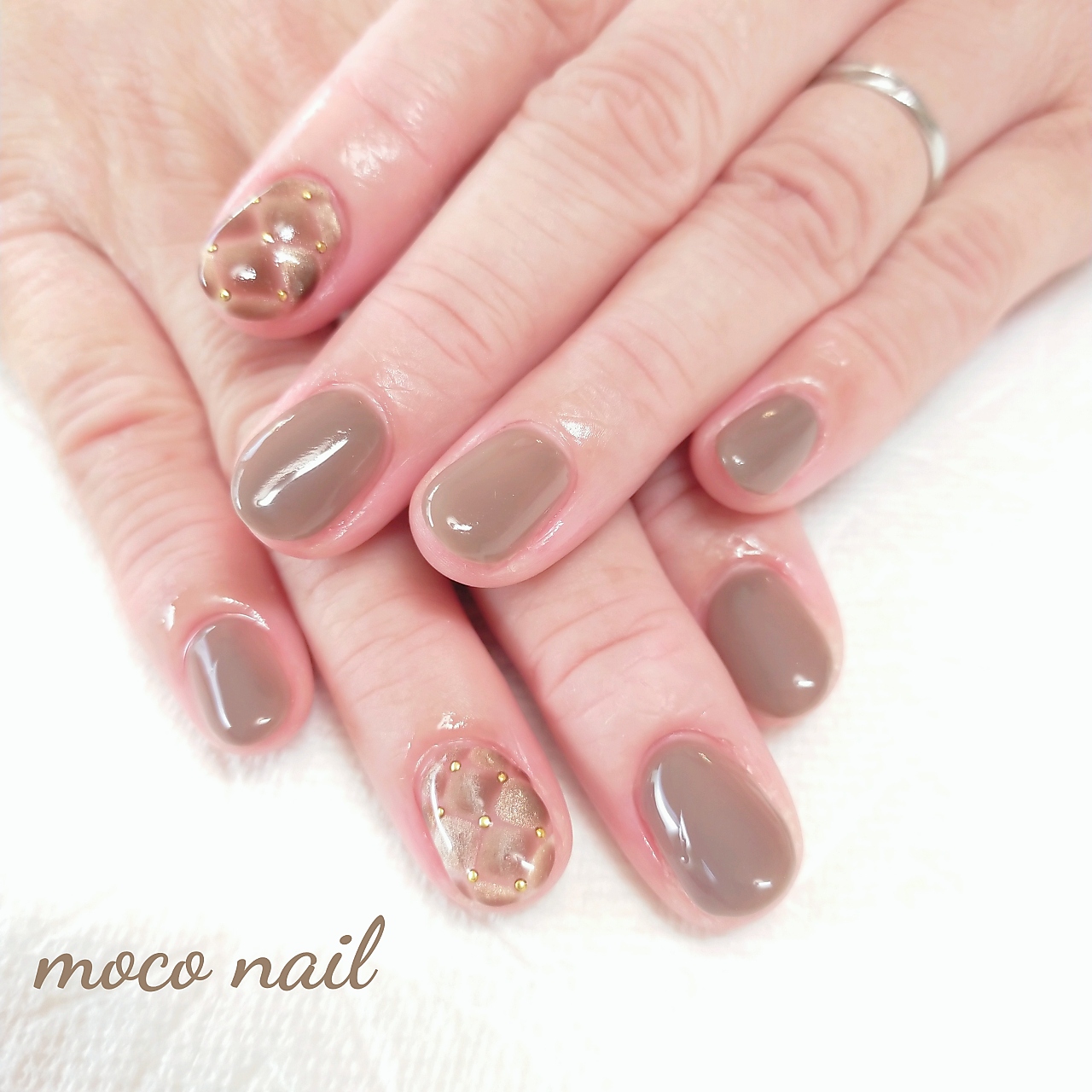 モコネイル(moco nail)/☆ワンカラー2本アート☆