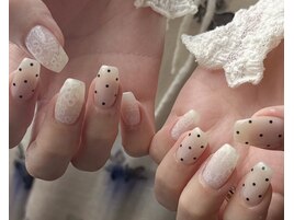 レースネイル &nbsp;ドットネイル