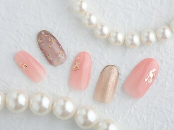 ソウ 難波店 nail salon Sou/上品押し花ドットnail
