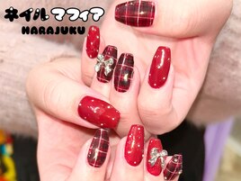 チェック柄/冬/クリスマス