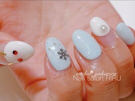 雪うさぎネイル