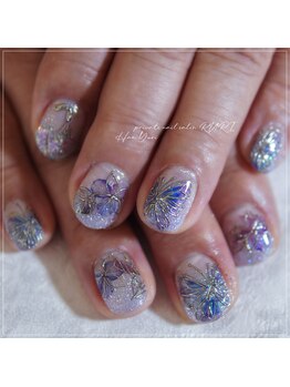 瑠璃(RURI)/持ち込みデザイン 紫陽花ネイル