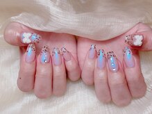 ミキネイルサロン(MiKi Nail Salon)/ヒョウ柄フレンチアート　¥11000