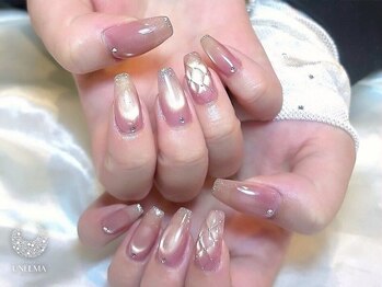 ウネルマ(UNELMA)/ピンクニュアンスアート大人可愛