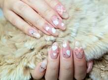 シュガーネイル(sugar nail)/ハート＆リボン　ネイル