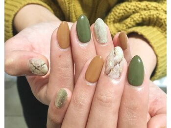 ネイルズ ララ(nails Lala)/大理石風ネイル