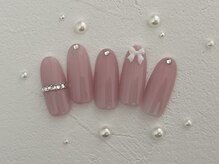 プティ アイビューティ 北浜店(peTiT eyebeauty)/ワンホンネイル　リボンネイル