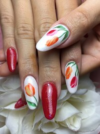 長さ出し×チューリップ