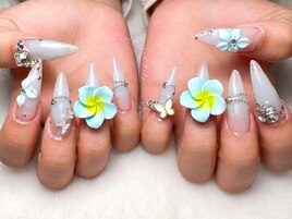 フラワー海ネイルマーメイド