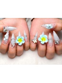 フラワー海ネイルマーメイド