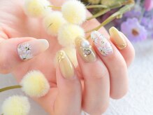 ソウ 難波店 nail salon Sou/手描きフラワーnail