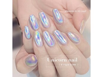 プルメリア バイ リリーズ ネイル(Plumeria By Lily's Nail)/オーロラネイル ¥5980～