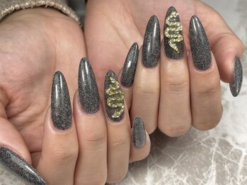 ジュウェル 宜野湾店(Nail Salon Jewel)/ダークカラーのラメでギャル!