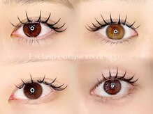 LEDエクステ、韓国束感まつ毛など色々なデザインができます☆