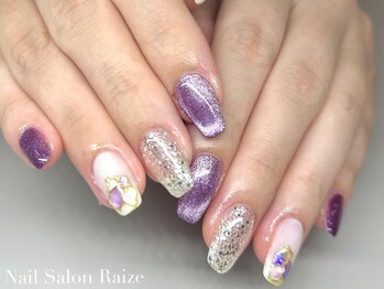 ライズ 本町店(Raize)/紫/シェルネイル