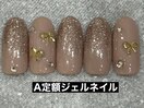 ラメグラデ×リボン