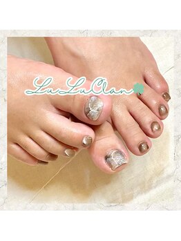 笑楽美屋/大理石風ネイル