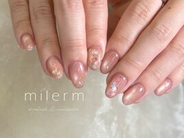 桜舞うキラキラネイル/Mikis