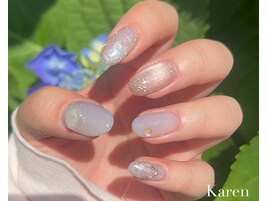 紫陽花/パープル/しずく