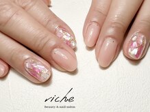 リーチェ ビューティアンドネイルサロン 大名店(Beauty&Nail Salon)/ピンクシェルネイル