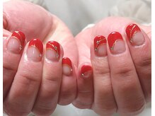 ネイルサロン マハロ 横浜四季の森フォレオ店(Nail Salon Mahalo)/斜めフレンチ