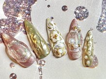 バンザイネイル 下北沢(BANZAI NAILS)の雰囲気（定額プランL、パーツ配色変えで自分好みにカスタム可能です。）