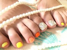 ネイルミュージアム(Nail Museum)/【夏】フットストーン敷詰ネイル