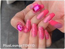 プルースラウンジ トウキョウ(Plus Lounge TOKYO)/Y2K★フレンチネイル★ピンク★