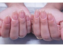 プチリリィ(Petit Lily)/地爪風カラーに先端キラリ