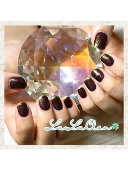 笑楽美屋/ブラウン×ラメ