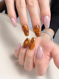 大人べっこうネイル