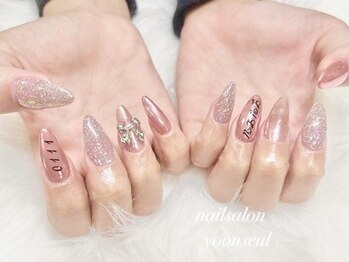 ピンクミラーネイル＊