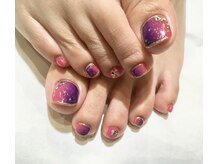 ネイルアンドアイ ミント(nail＆eye mint)/たてグラフットネイル