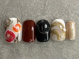 和柄　お花　アート