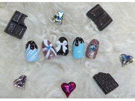 バレンタインネイル