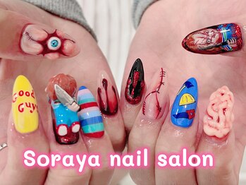 ソラヤ(Soraya)/痛ネイル3Dアート持ち込みネイル