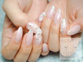 雪の結晶の冬ネイル