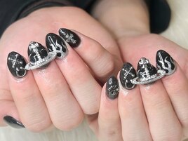★ブラック×ファイヤーネイル★