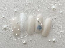 プティ アイビューティ 北浜店(peTiT eyebeauty)/リボンネイル　シンプルネイル