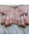 ハートのゆめかわネイル