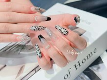 デリーネイル(Dely_nail)/レオパード×ブラックフレンチ