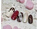 バレンタインネイル