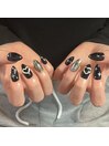 black × silver