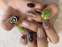 ヴィコ 堀江店(＋vico)/ニュアンス落書きネイル：alisa