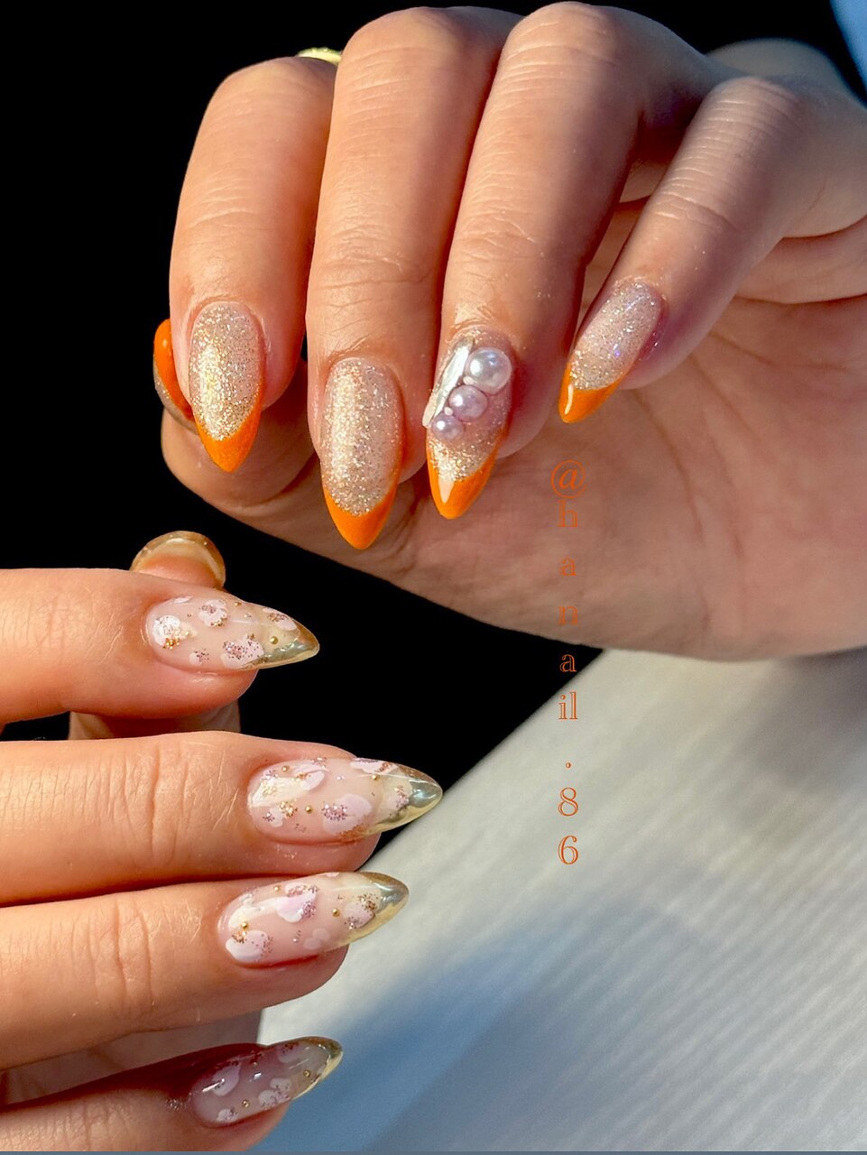 オレンジマグネットネイルの魅力とデザインアイデア オレンジ