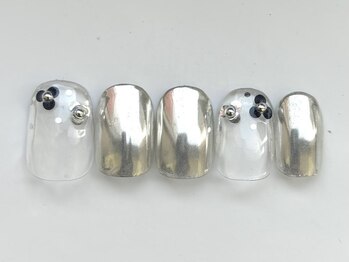 ジェミーネイル イケブクロ(Jemiy nail ikebukuro)/クリアフラワー￥6000