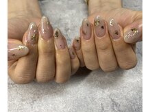 ネイルサロンファストネイルプラス 新宿店(FAST NAIL PLUS)/2023冬　【金箔ネイル】