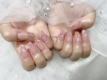 モルフォネイル(Morpho nail)/#ワンホンネイル #キラキラ