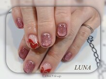 ネイルアンドまつ毛エクステ ルーナ 八王子店/☆マグネット+ハートネイル☆