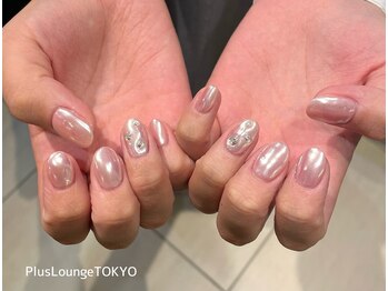 プルースラウンジ トウキョウ(Plus Lounge TOKYO)/ピンクオーロラネイル♪[原宿]